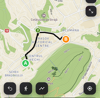 The wayly route planner with an elevation profile